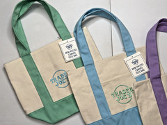 Trader Joe’s Pastel Mini Canvas Tote Bags 2025 LIMITED Pastel GREEN BLUE PURPLE
