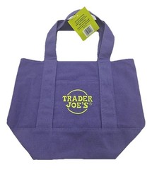 Trader Joe’s Mini Canvas Tote Bag Halloween Hottest It Bag Limited Purple 🎃