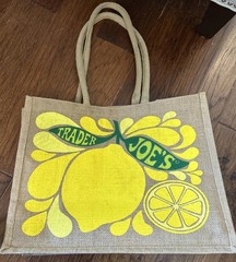 Trader Joe’s Lemon Lime Tote Bag Reusable Large