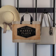 Santa Barbara Design Studio Main Street Farmers Market Tote, Reusable Burlap …