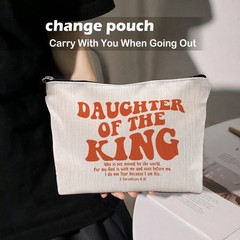 Christian Gifts for Women, Makeup Bag, Groovy Daughter of the King