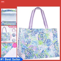 Reusable Grocery Tote Bag XL Oversize Market Shopper 20x10x15 Shoulder Straps