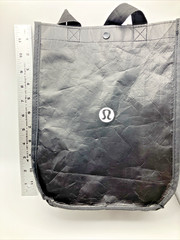2 Lululemon Reusable Tote Shopping/Lunch Bag Small Black /White 11.5×9.5”