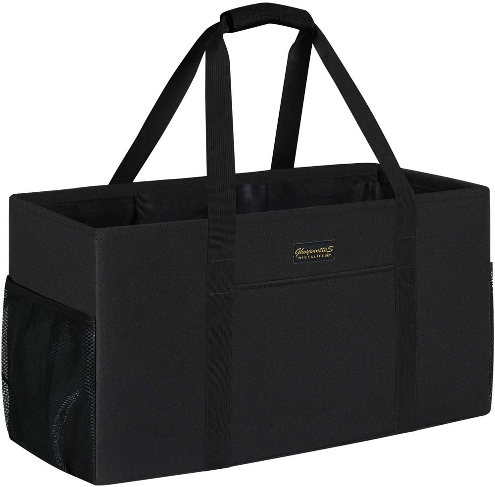 Extra Large Utility Tote Bag, Stand Up Utility Tote with Metal Wire Frame & H…