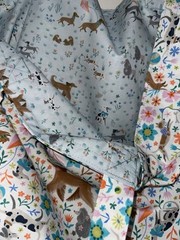 Springtime Puppies In The Garden Handmade Reversible Washable Tote Bag