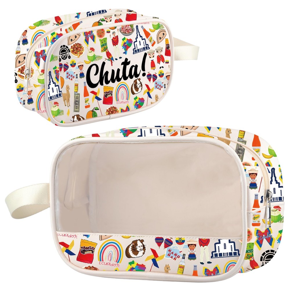 G2TUP Ecuador Clear Makeup Bag Ecuadorian Chuta Gifts Ecuatoriano clear