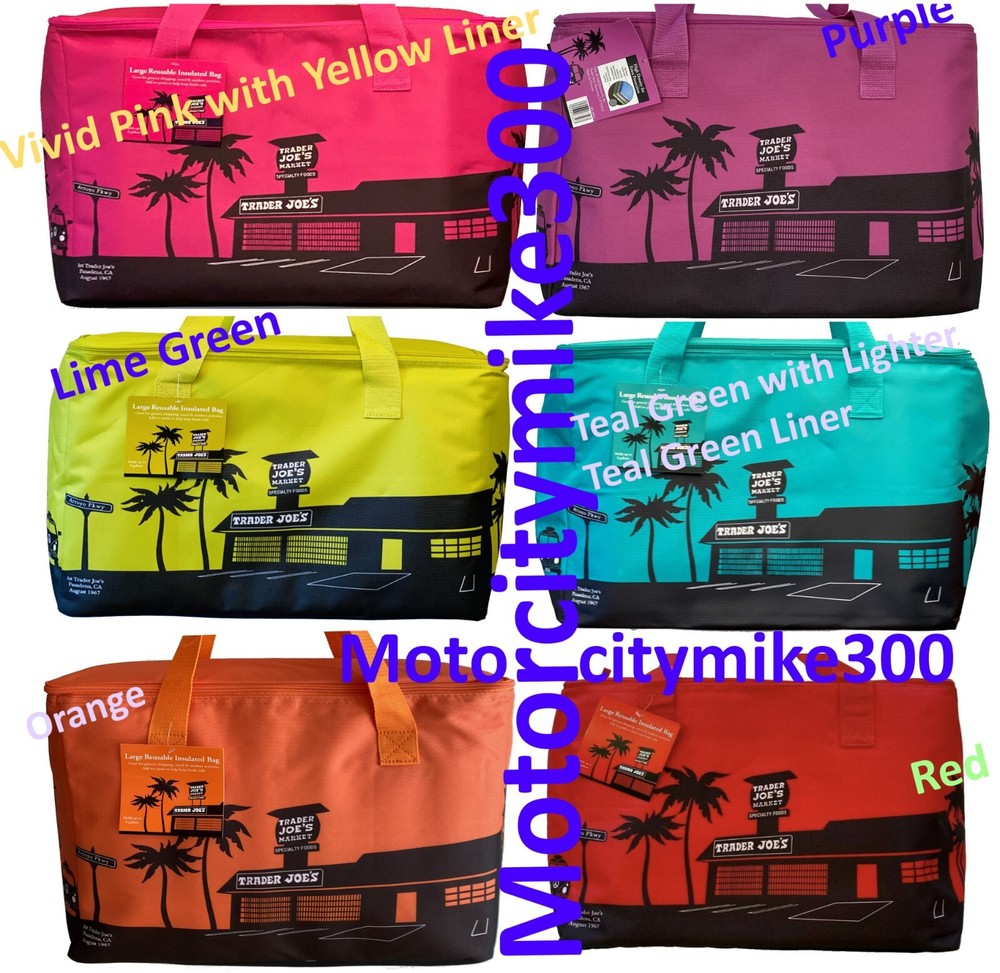 Trader Joe’s 8 Gallons Reusable Bag Cooler Large Insulated Tote/ Collapsable