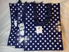 Reusable Shopping Bag Grocery Tote Laundry Bags 3 Eco Friendly 16 X 13 X 8