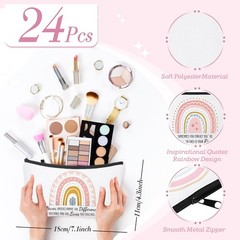 Ganeen 24 Pcs Inspirational Cosmetic 7.1 x 4.3 inches, as the pictures shown