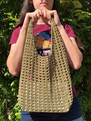 Green Mesh Tote Bag