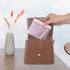 4 Pcs Clear Mini Makeup Zipper Pouch, 4.9×4.5inch Small Waterproof 4 colors
