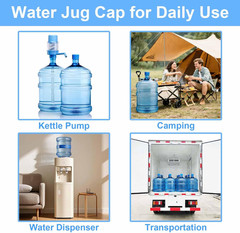 3 Pack Reusable 3 & 5 Gallon Water Jug Cap, Upgrade Silicone Reusable Replacemen