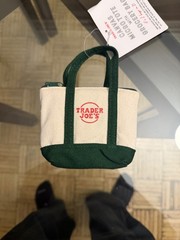 Trader Joe’s Canvas Micro Tote With Grocery Bag 2025 CHRISTMAS LIMITED SET
