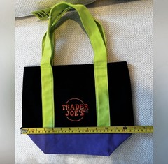 Trader Joe’s Trick-or-Treat Canvas mini Tote Bag Black Green Purple Reusable