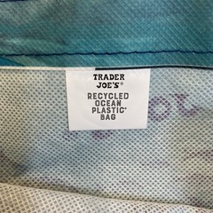 TRADER JOE’S Ocean Clown Fish Tote, Recycled Ocean Plastic, Reusable 16”x 12”