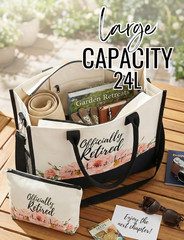 Retirement Gifts for Women, Retirement Tote Bag with Top Zipper Closure and Shou