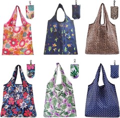Extra Large Foldable Reusable Shopping Bags Washable Polyester Pocket