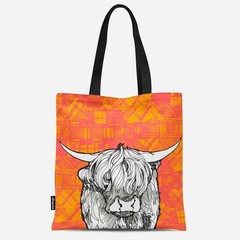 Highland Cow Tote Bag Scotland Scottish Gift Ladies Cute Carry All Shopper