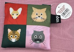 LOQI Japan Kitty Cat style Foldable Shopping bag (with small zipper outside bag)