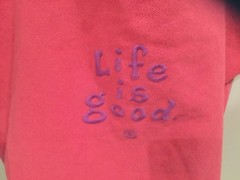 NWT RARE Life is Good Large Bubble gum pink & purple Canvas Tote Bag NEW