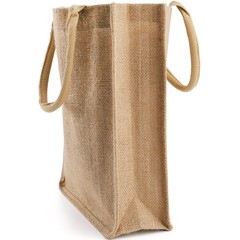 8-Pack 9.8×11.8×3.9″ Jute Burlap Tote Bags with Handles Jute Beach Bags
