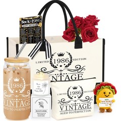 40Th 50Th 60Th Birthday Gifts for Women Tote Bag Birthday Gifts Set for Mom Wife
