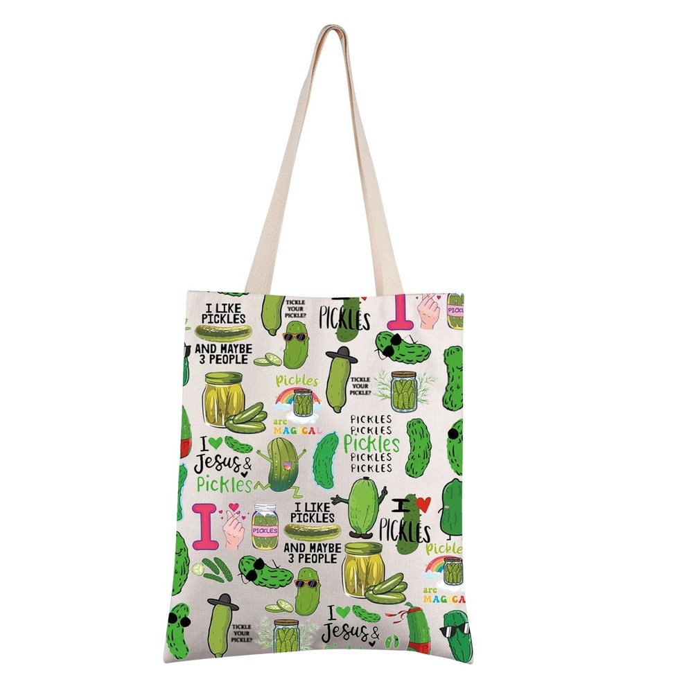 Pickles Gift Funny Dill Pickle Gift Vegetarian Gift Pickle Lovers Tote Bag Pi…