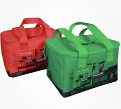Trader Joe’s Mini Insulated Tote bag – New set of 2 GREEN AND RED Christmas Gift