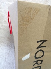 3 NORDSTROM CHRISTMAS THEME LARGE HOLIDAY BROWN PAPER GIFT BAGS WITH HANDLES
