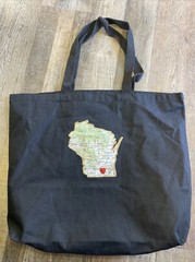 Wisconsin Travel Adventure Tote Bag Reusable Linen Sack Shopping Books Beach