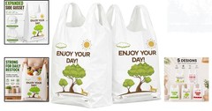 White T-Shirt Shopping Bags 11x6x21 – 150PCS, Versatile for All Retail Needs