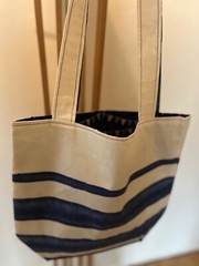 HANDMADE CANVAS MARKET BAG – PATRIOTIC FLAGS – REUSABLE STURDY / ONE OF A KIND