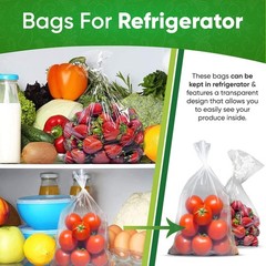 Produce Pouch 30-Pack (15M, 15L) – Extend Shelf 30 Count (Pack of 1), clear