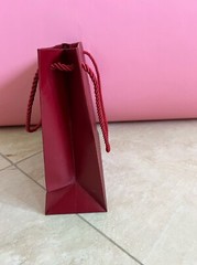 CARTIER Paper Reusable Shopping Bag Rope Handle Red 9″ x 10″ x 3.5″