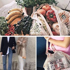 Mesh Net Turtle Bag String Shopping Bag Reusable Fruit Storage Handbag Totes