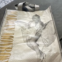 Marilyn Monroe LLC Large Reusable Tote Bag Gray/Black 18x15x8 Double Handles