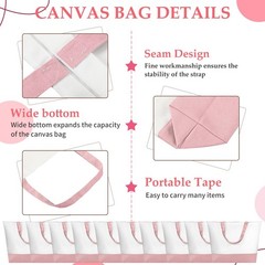 Large Blank Canvas Tote Bags and Makeup Bags Blank Reusable Grocery Luggage C…