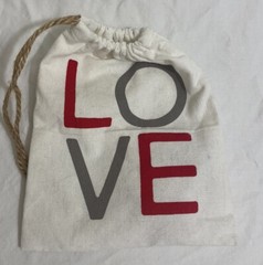 Mini Tic-Tac-Toe Love, Hearts/Valentine Reusable-Travel Cinch Bag/Tote