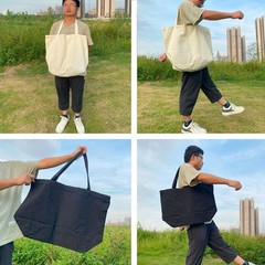 Koolmox Tote Bag Bulk with Zipper, 6-Pack 22x16x7.8” Beige Tote Bag, 12Oz Du…