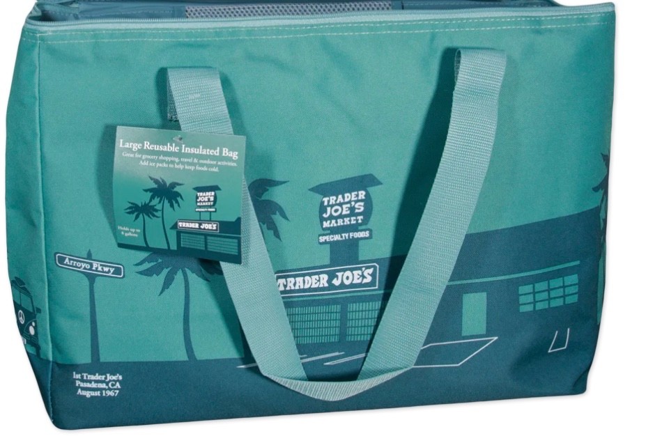 Trader Joe’s 8 Gallons Reusable Bag Cooler Large Insulated Tote Dusty Blue