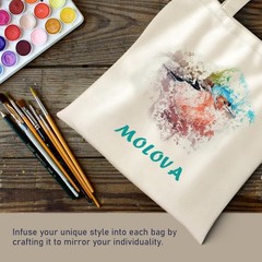 1-200 Pack Available Premium Canvas Reusable Tote Gift Bags,Made of Natural C…