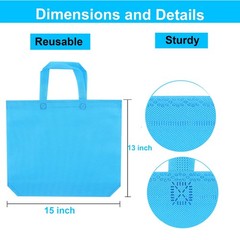 LOUHUA Reusable Gift Bag With Handles 22 22 Count (Pack of 1), Multi-colored