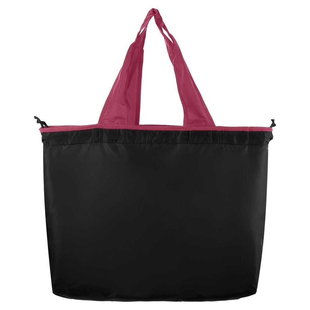 1Pcs 21″ x 16″ Washable Shopping Totes Fit in Pocket (Black)