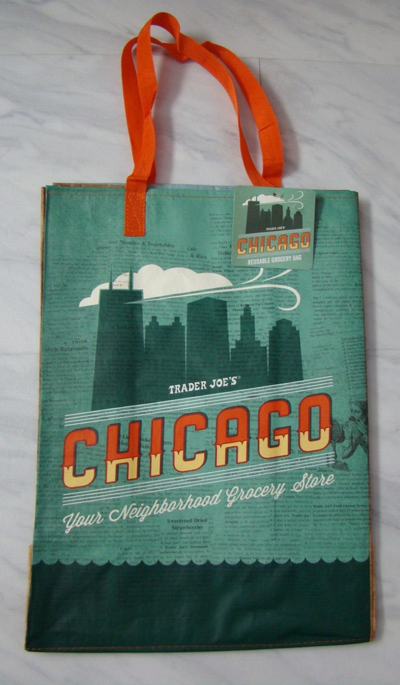 New Trader Joe’s Chicago Reusable Bag Shopping Grocery