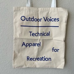 Outdoor Voices “Technical Apparel for Recreation” Reusable Tote Bag Ivory OS
