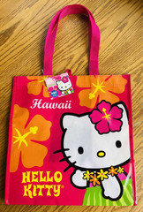 Hello Kitty Hawaii Hula Hibiscus Sanrio Reusable Shopping Beach Tote Bag NWT