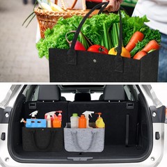 2pcs reusable felt tote bags, XXLsize, foldable and versatile. Suitable for d