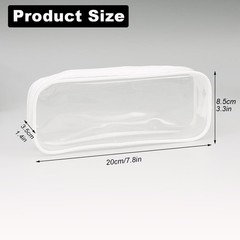 GAQWOK 2Pcs Clear Toiletry Bags for Traveling – Black and White transparent