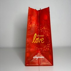 Set 2x — Wegmans Red Christmas Holiday Heart Reusable Grocery Tote Gift Bag NWT!