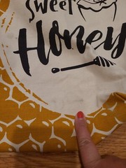 Earthwise LARGE Grocery Bag Beach Canvas Tote Sweet Honey honeycomb sturdy bee